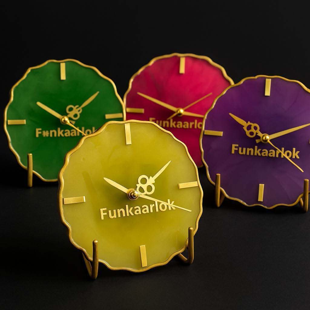 Purple Royale Desk Clock – Personalized Corporate Gifts for Employees | Fankaarlok - Fankaarlok