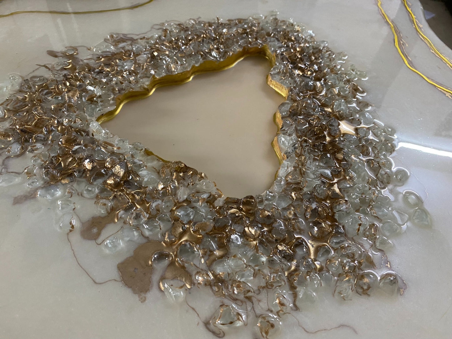 Buy Unique Nesting Tables – Luxury Geode Epoxy Table Set for Living Room | Fankaarlok