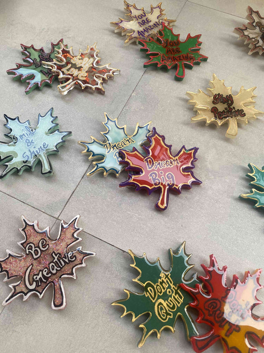 Maple Leaf Magnet – Keep Calm | Motivational Fridge Magnets by Fankaarlok