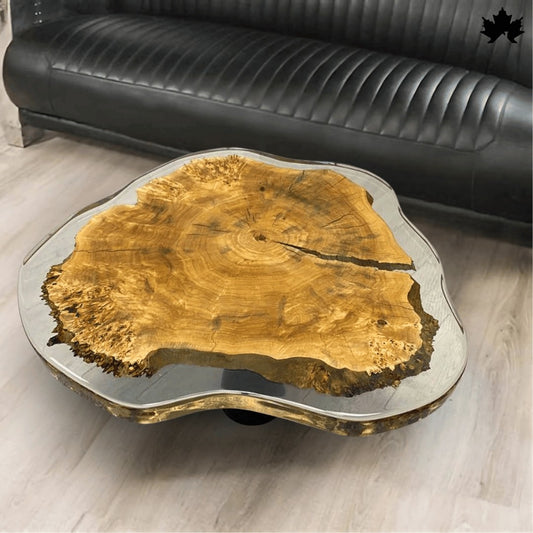 Solid Wood Coffee Table – Live Edge Epoxy Center Table | Fankaarlok
