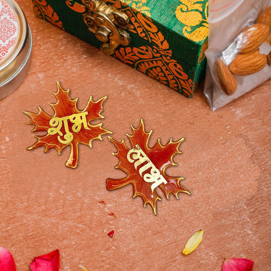 Crimson Maple Shubh Laabh Set- Elegant Doorway Decorations - Fankaarlok