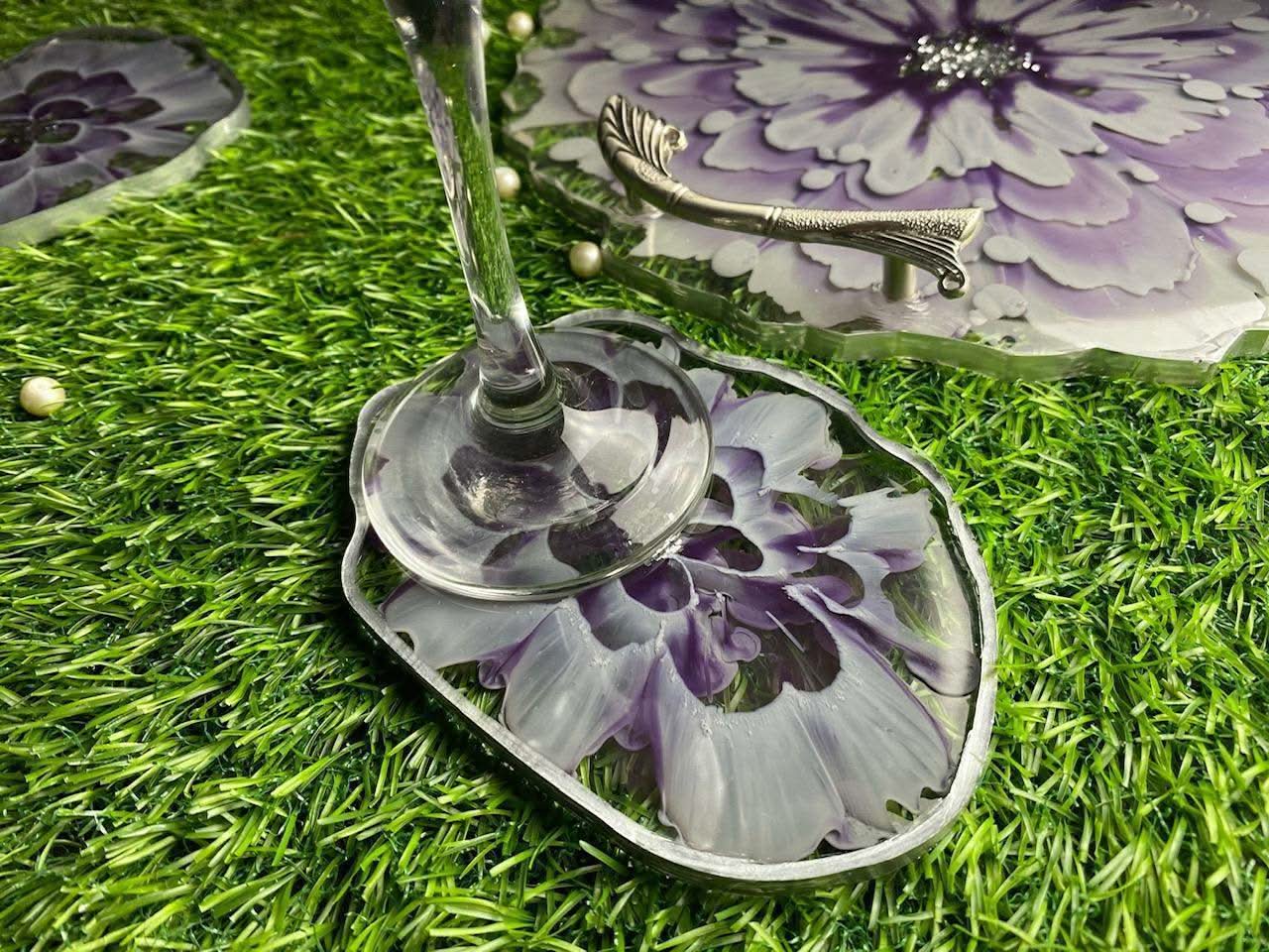 Modern Luxury Serving Set | Designer Tray with Coasters