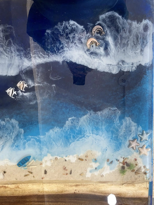 Ocean Dining Table – Beach Wave Epoxy Dining Table | Fankaarlok