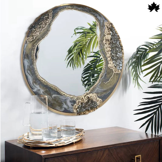 Celestial Geo Mirror – Resin Premium Wall Mirror for Home | Fankaarlok