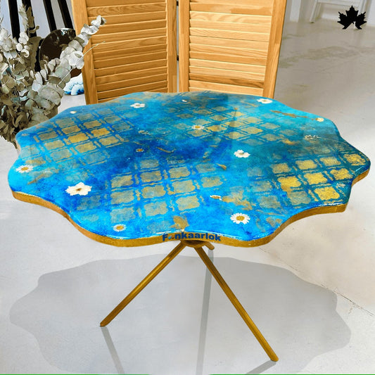 Royal Bloom – Resin Coffee Table India | Fankaarlok