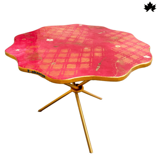 Crimson Elegance – Handcrafted Resin Coffee Table | Fankaarlok