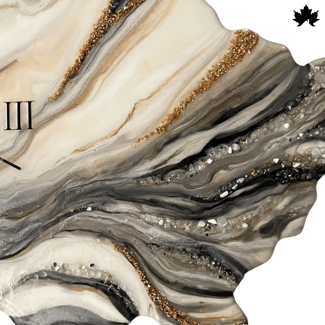 Luxurious Resin & Crystal Design | Geode Wall Clock by Fankaarlok