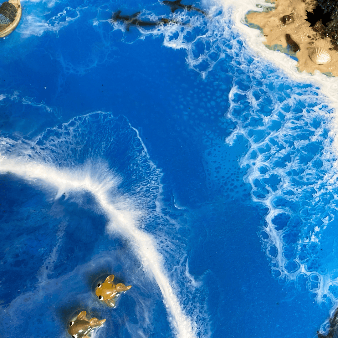 Tropical Shoreline View – Resin Handmade Wall Art for Home | Fankaarlok