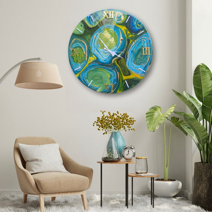 Resin Abstract Art Clock | Wall Clock for Living Room by Fankaarlok