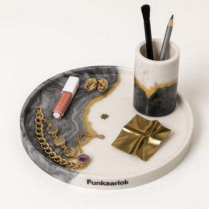 Luxury Makeup Organizer Tray with Stand | Fankaarlok - Fankaarlok