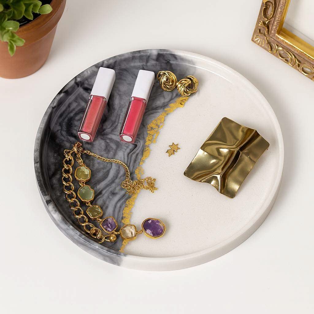 Luxury Makeup Organizer Tray with Stand | Fankaarlok - Fankaarlok