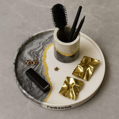 Luxury Makeup Organizer Tray with Stand | Fankaarlok - Fankaarlok