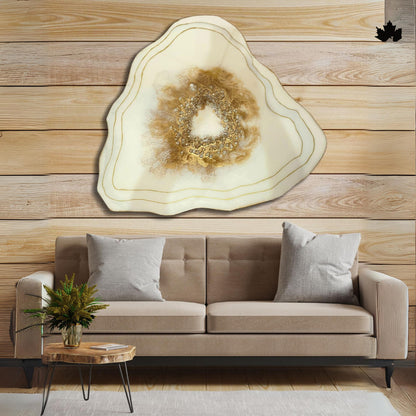 Opulent Geode Bloom – Luxury Resin Abstract Wall Art for Living Room | Fankaarlok
