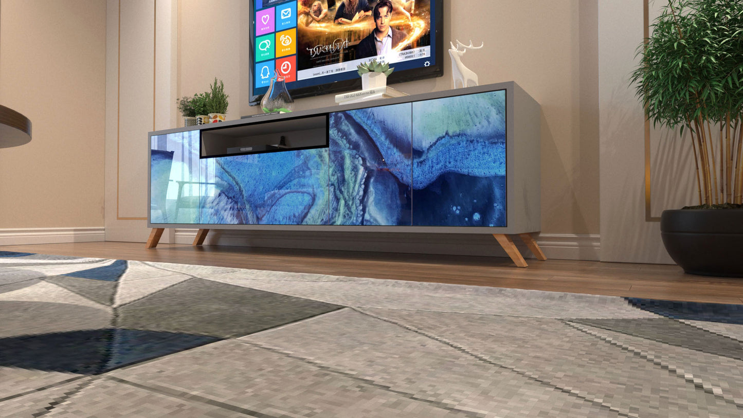 Buy TV Cabinet Online – Modern Epoxy Front TV Unit | Fankaarlok