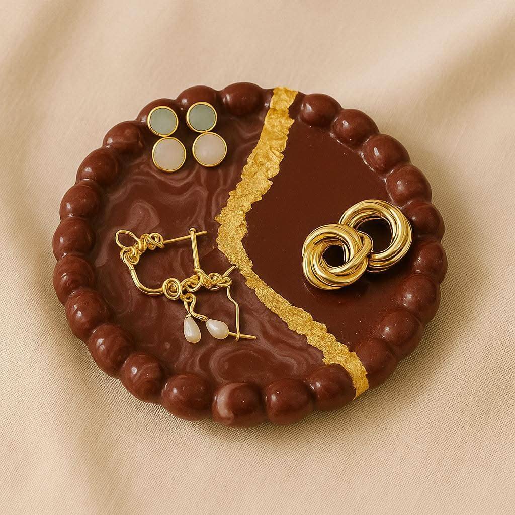 Chocolate Gold Premium Jewelry Organizer Tray | Fankaarlok - Fankaarlok