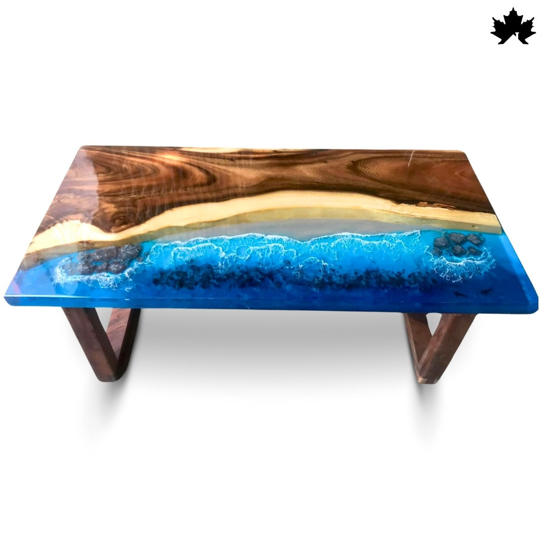 Designer Ocean Dining Tables – Blue Wave Epoxy Dining Table | Fankaarlok