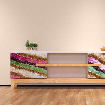 Wooden TV Console – Modern Resin & Wood Entertainment Unit | Fankaarlok