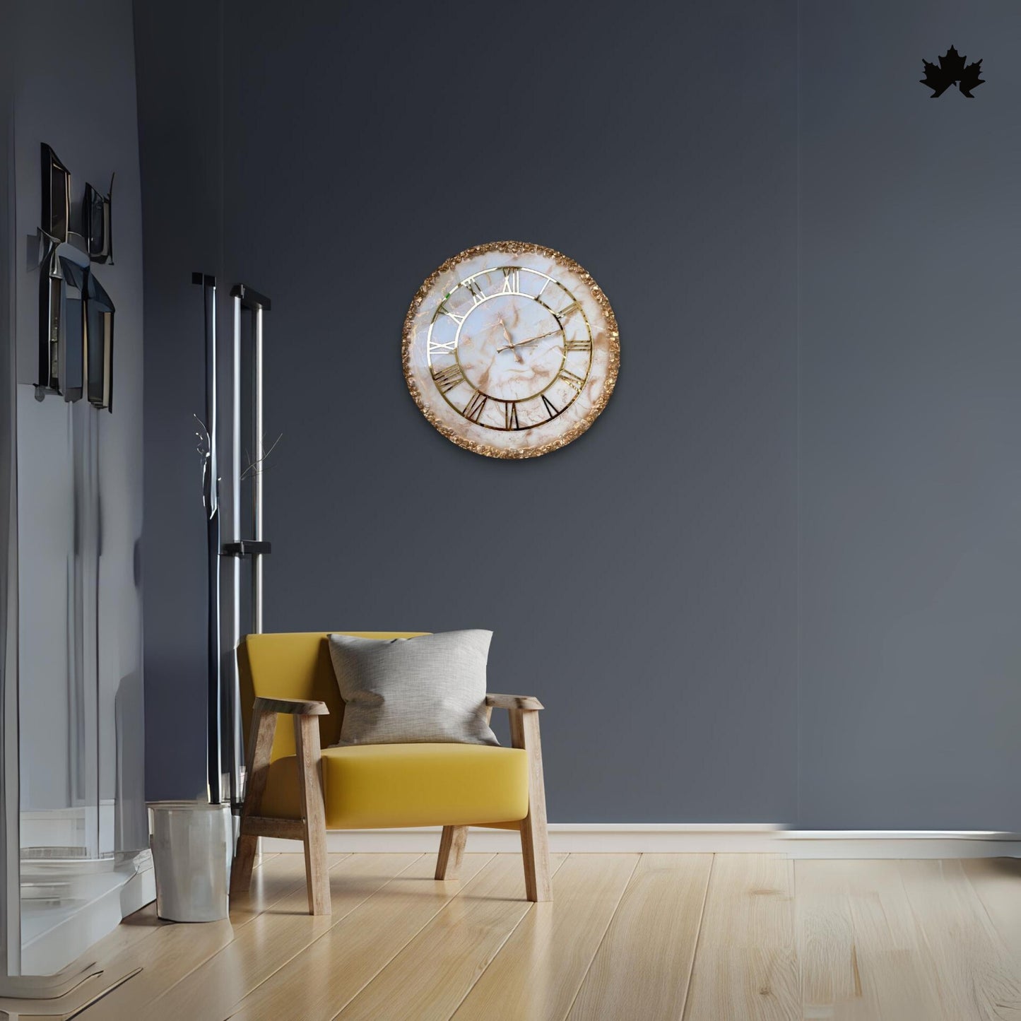 Premium Resin Art Home Decor | Royal Wall Clock by Fankaarlok