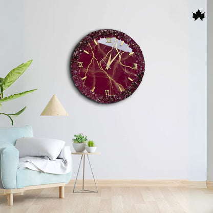 Fancy Wall Clock – Premium Geode Crystal Resin Design | Fancy Wall Clock by Fankaarlok