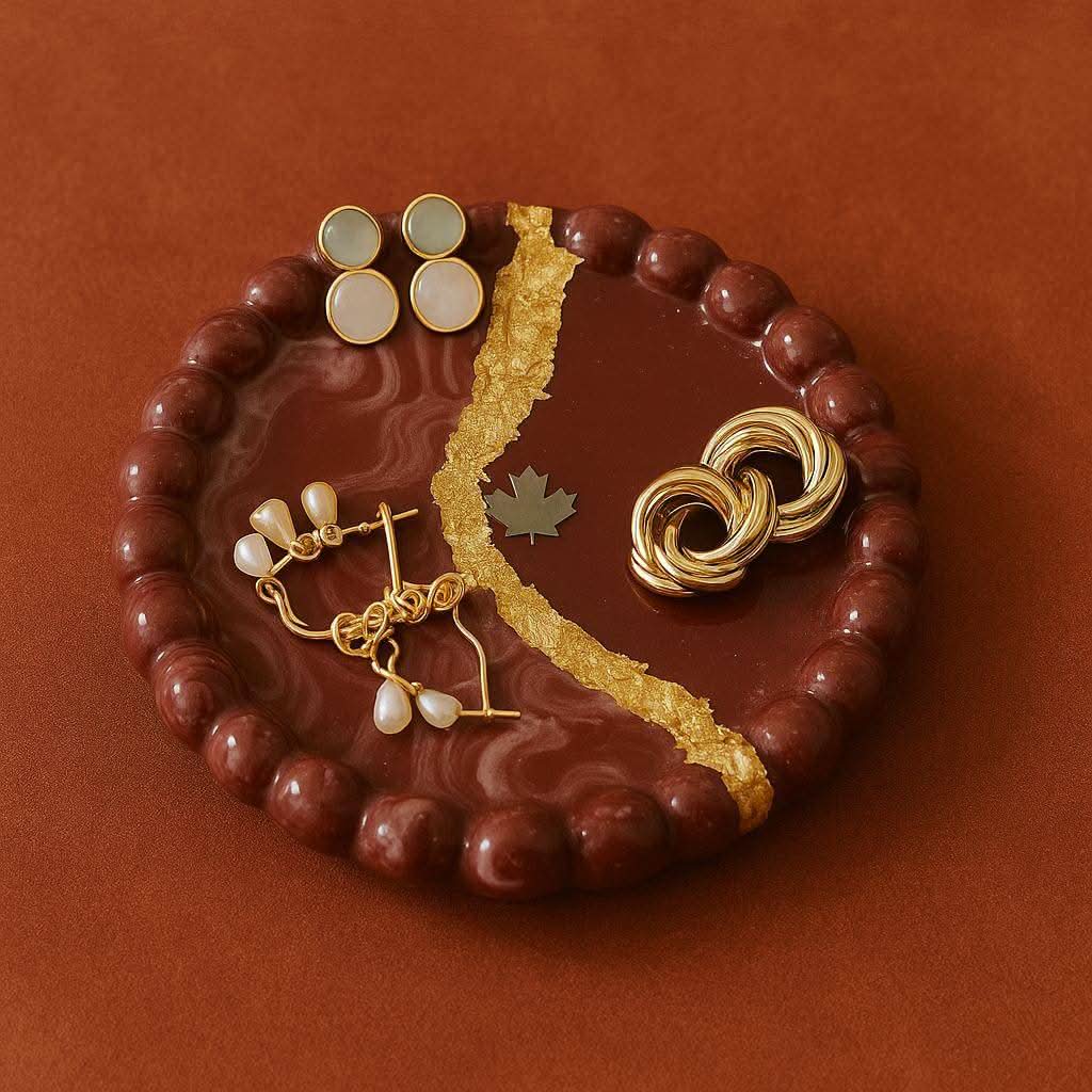Chocolate Gold Premium Jewelry Organizer Tray | Fankaarlok - Fankaarlok