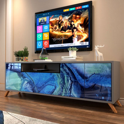 Buy TV Cabinet Online – Modern Epoxy Front TV Unit | Fankaarlok