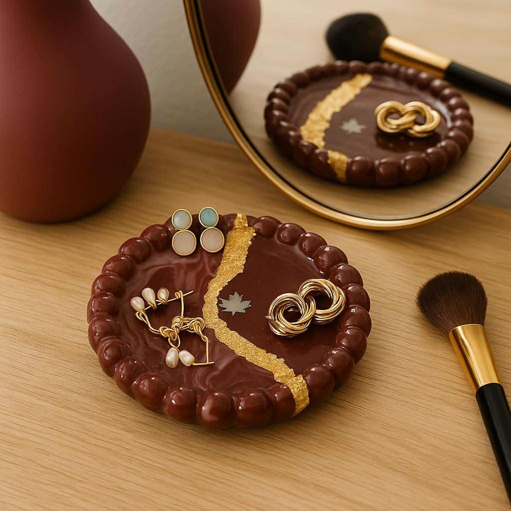 Chocolate Gold Premium Jewelry Organizer Tray | Fankaarlok - Fankaarlok