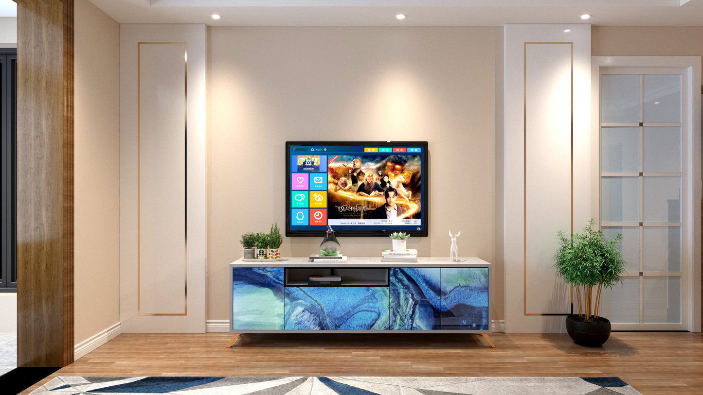 Buy TV Cabinet Online – Modern Epoxy Front TV Unit | Fankaarlok
