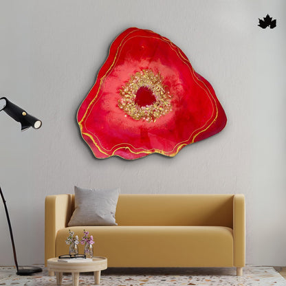 Opulent Geode Bloom – Luxury Resin Abstract Wall Art for Living Room | Fankaarlok