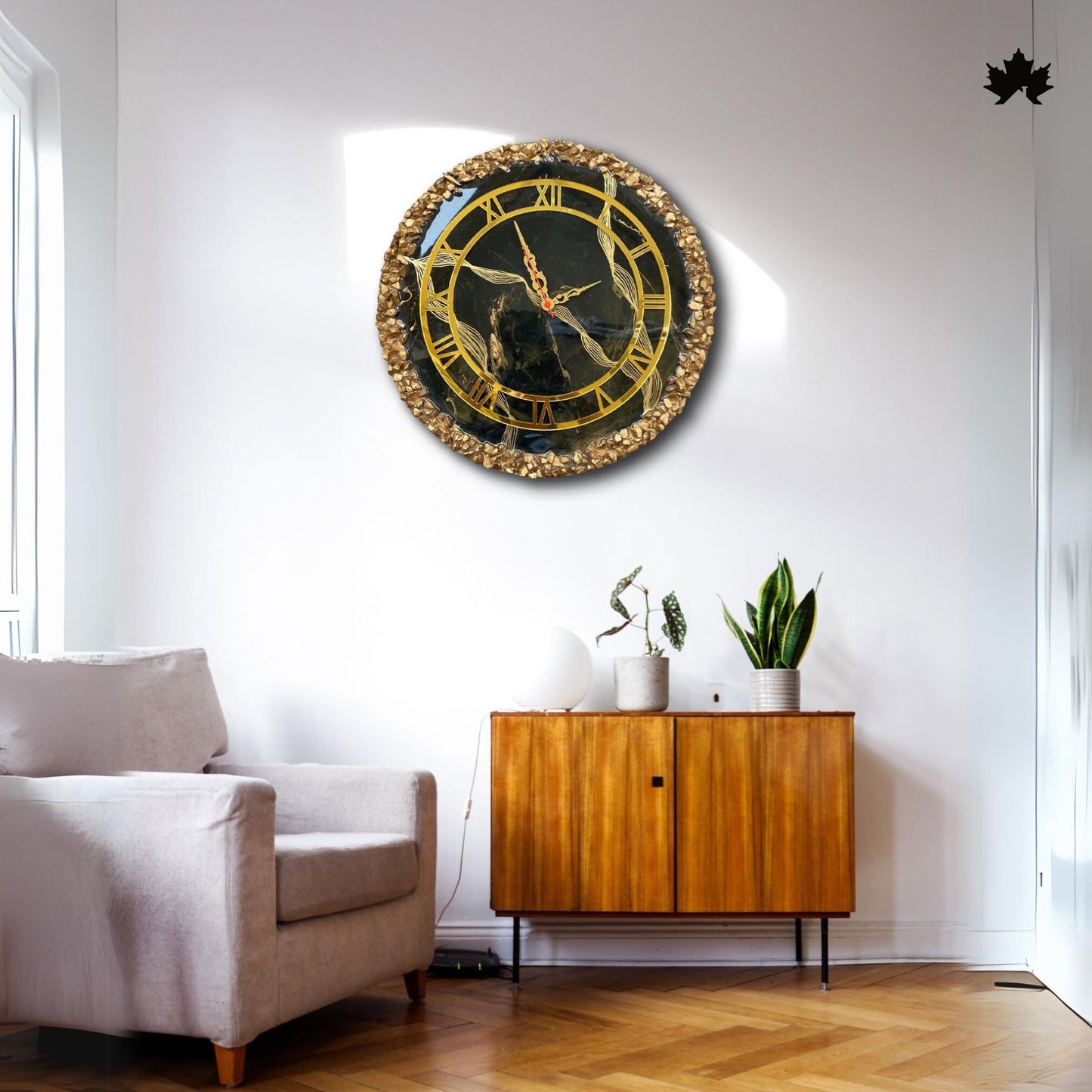 Premium Resin Art Home Decor | Royal Wall Clock by Fankaarlok