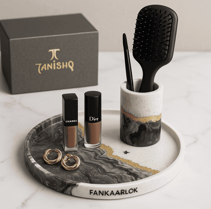 Luxury Makeup Organizer Tray with Stand | Fankaarlok - Fankaarlok