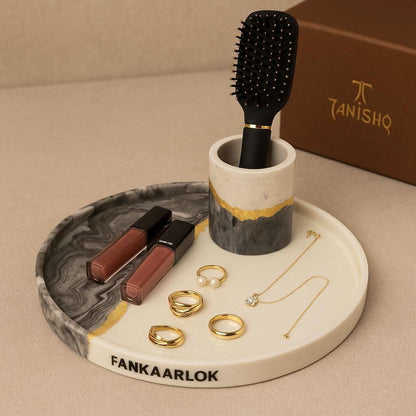 Luxury Makeup Organizer Tray with Stand | Fankaarlok - Fankaarlok
