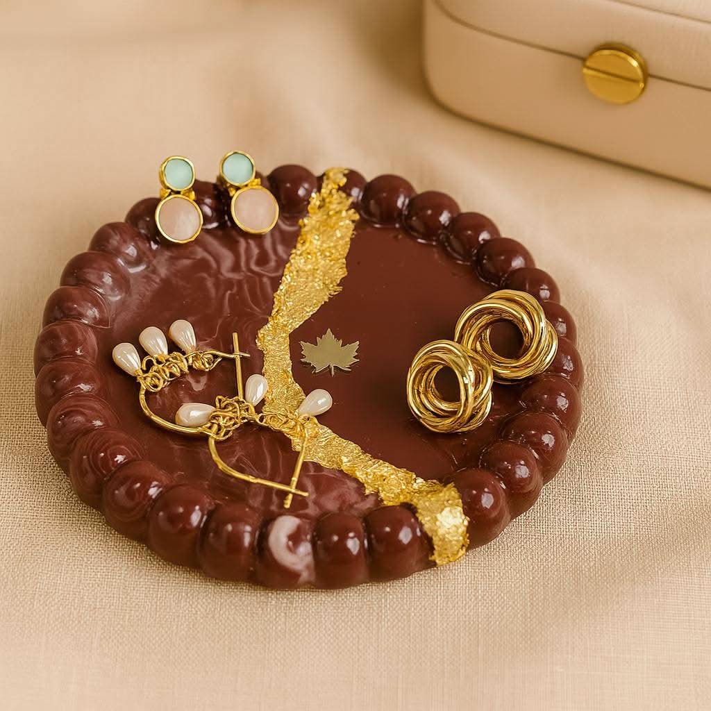 Chocolate Gold Premium Jewelry Organizer Tray | Fankaarlok - Fankaarlok