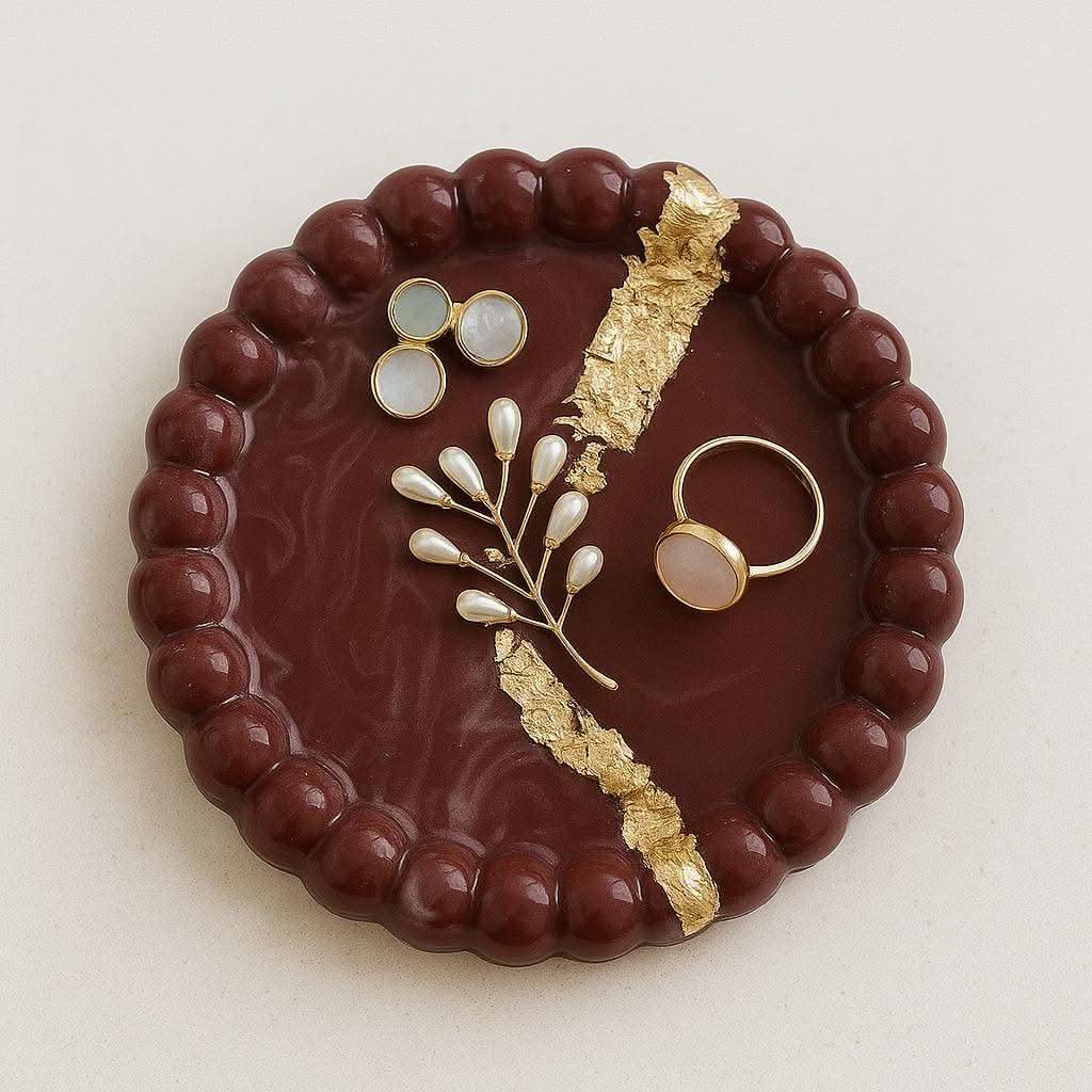 Chocolate Gold Premium Jewelry Organizer Tray | Fankaarlok - Fankaarlok