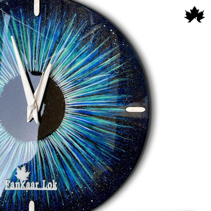 Blue Eye Resin Wall Clocks | Luxury Home Decor Clocks by Fankaarlok
