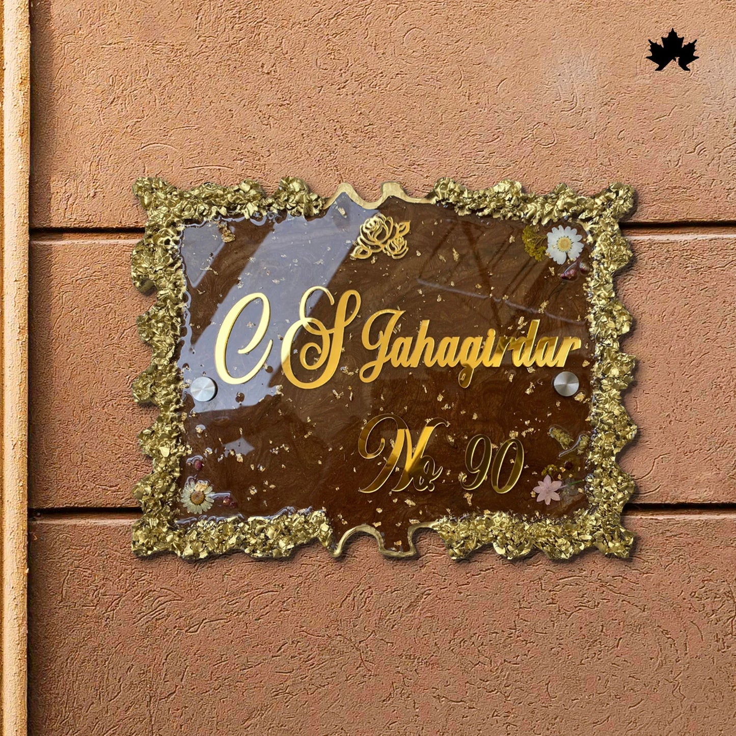 Luxury Nameplate for Housewarming Gift | Personalized Home Entrance Plate