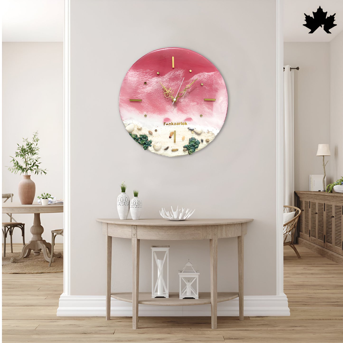 Premium Ocean Wave Resin Art Collection | Wall Clock for Office by Fankaarlok