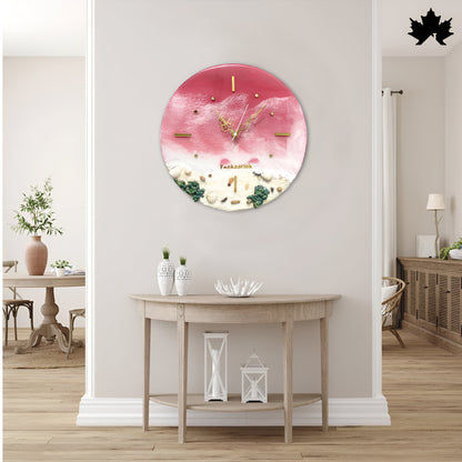 Premium Ocean Wave Resin Art Collection | Wall Clock for Office by Fankaarlok