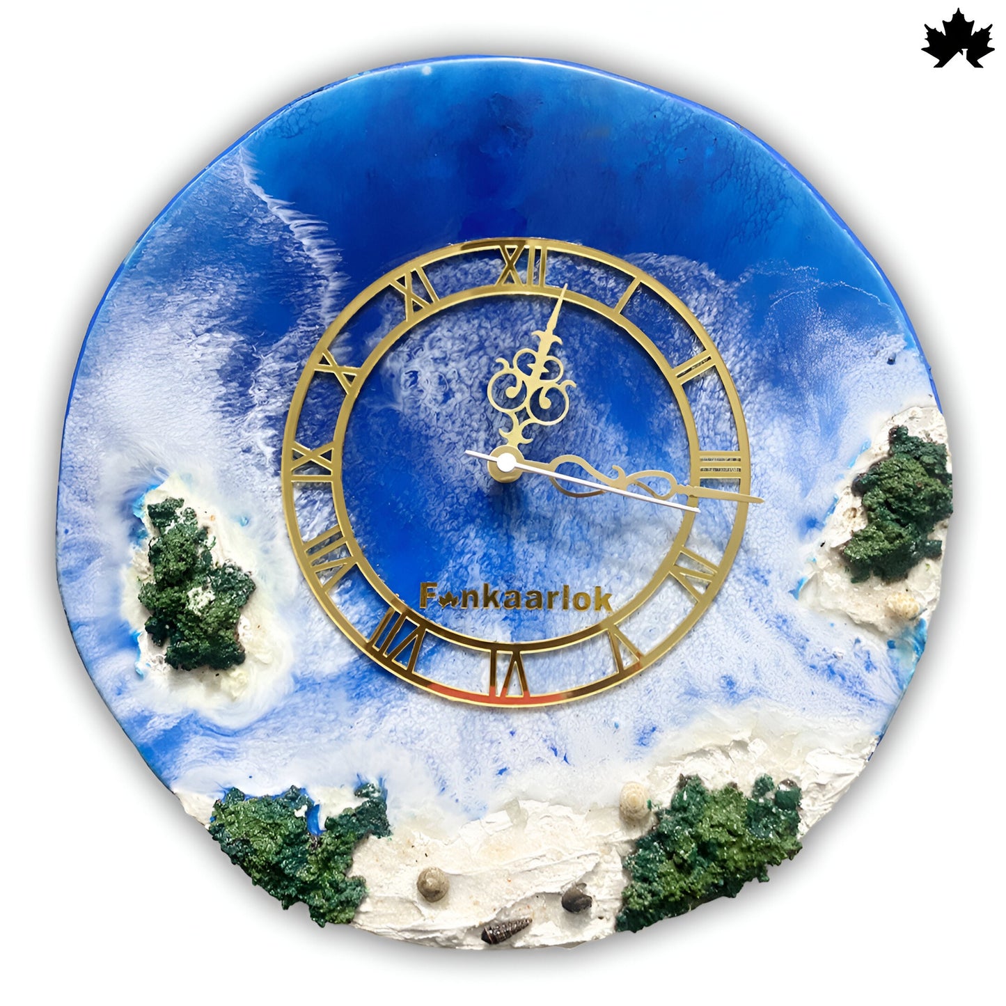 Ocean Wave Resin Art Collection | Round Designer Wall Clock by Fankaarlok