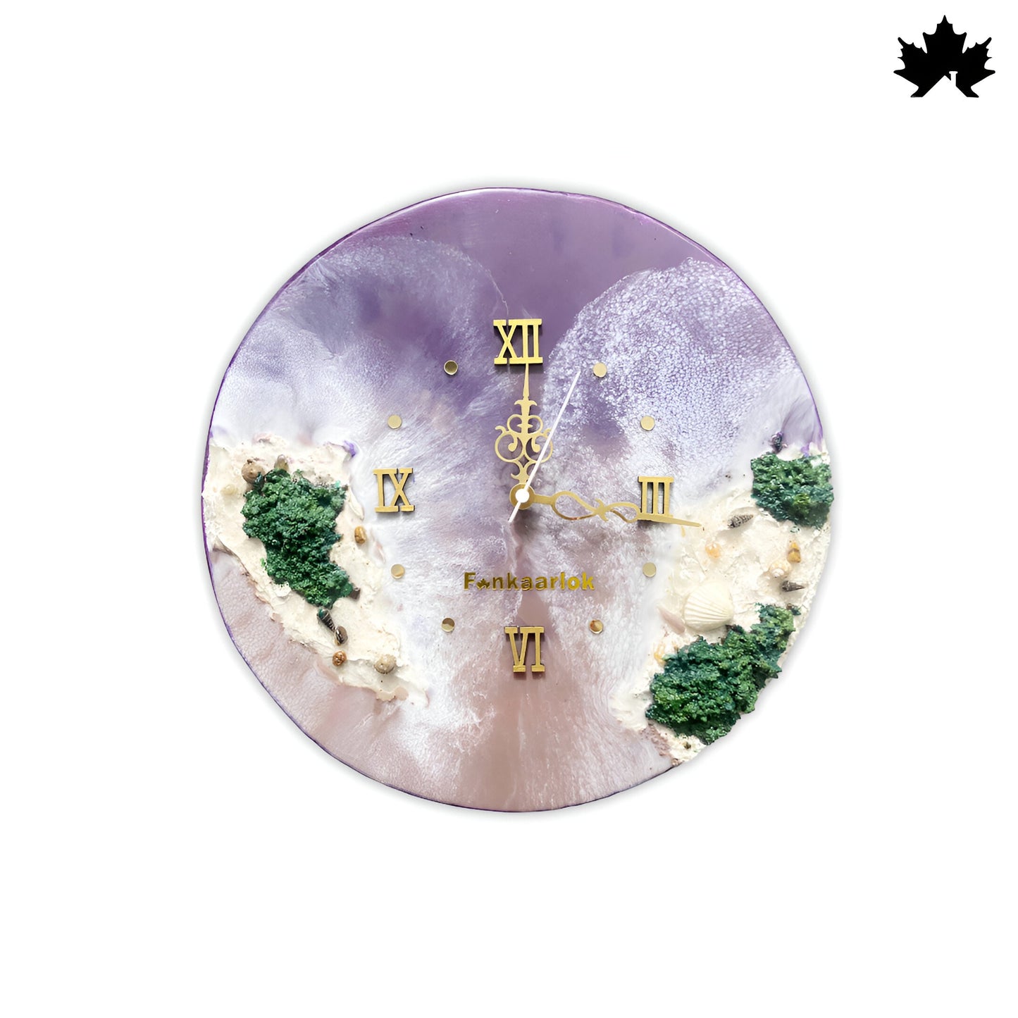 Premium Ocean Wave Resin Art Collection | Wall Clock for Office by Fankaarlok