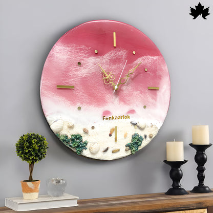 Premium Ocean Wave Resin Art Collection | Wall Clock for Office by Fankaarlok