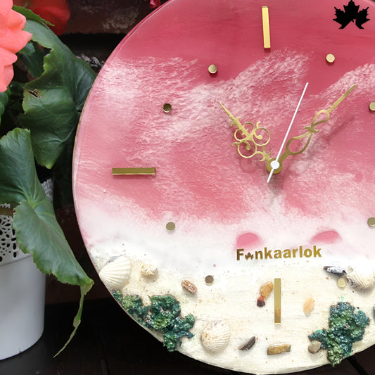 Premium Ocean Wave Resin Art Collection | Wall Clock for Office by Fankaarlok
