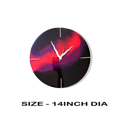 Abstract Resin Art Clock – Minimal Marker Design | Wall Clock for Home by Fankaarlok