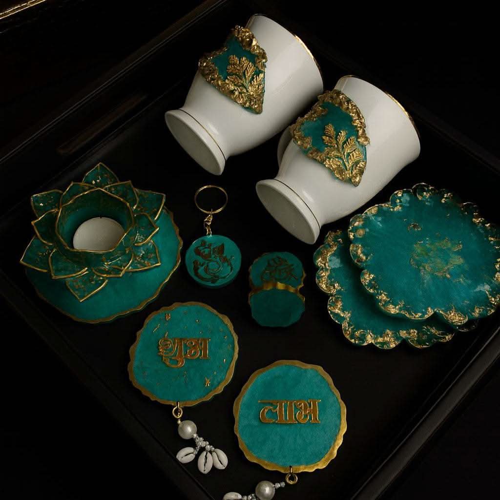 Luxury Crockery Gift Hamper | Custom Designer Mugs with Coasters & Accessories - Fankaarlok
