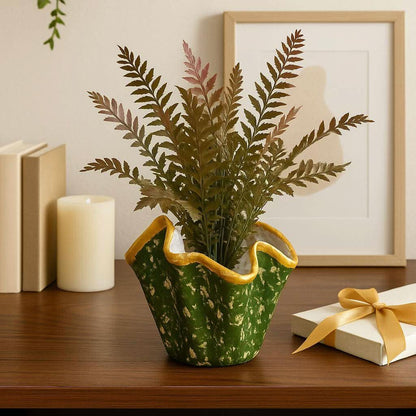 Indoor Plant Gift Hamper | Designer Planter with Faux Greenery - Fankaarlok