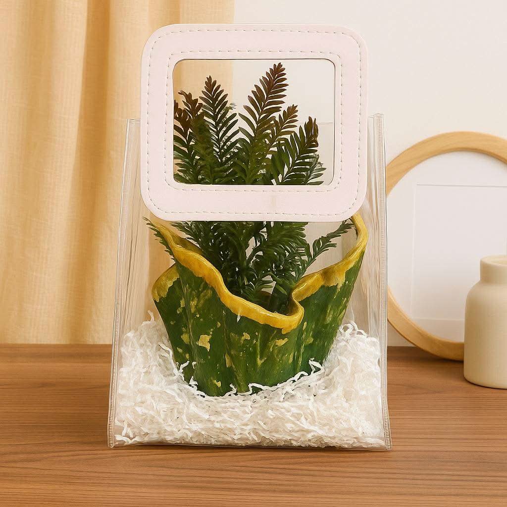Indoor Plant Gift Hamper | Designer Planter with Faux Greenery - Fankaarlok
