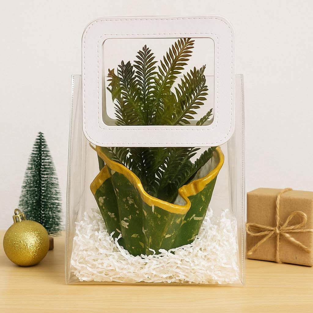 Indoor Plant Gift Hamper | Designer Planter with Faux Greenery - Fankaarlok