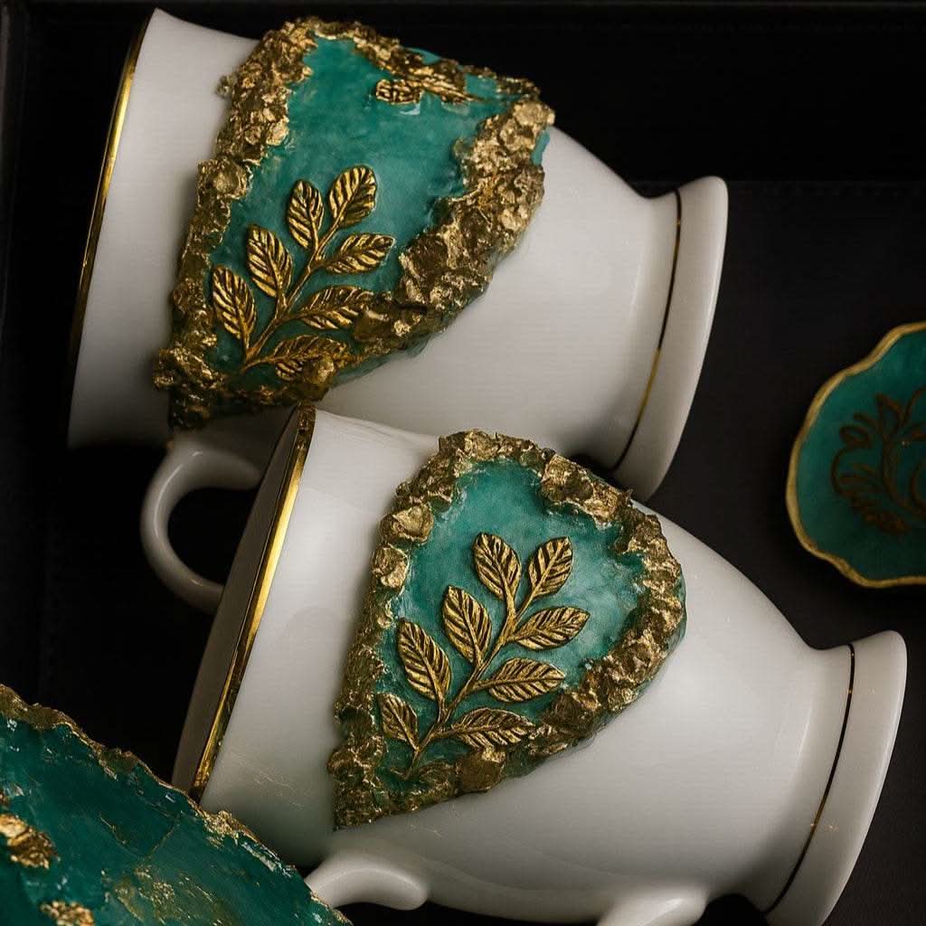 Luxury Crockery Gift Hamper | Custom Designer Mugs with Coasters & Accessories - Fankaarlok