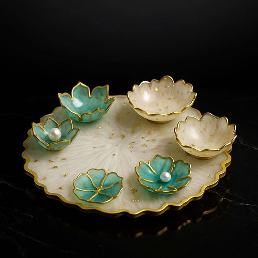 Pooja Thali Set with Bowls | Designer Decorative Thali for Festivals & Rituals - Fankaarlok