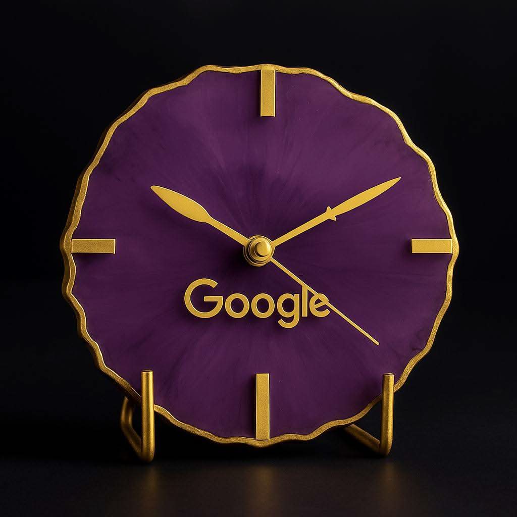 Purple Royale Desk Clock – Personalized Corporate Gifts for Employees | Fankaarlok - Fankaarlok