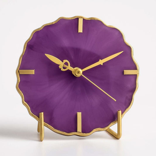 Purple Royale Desk Clock – Personalized Corporate Gifts for Employees | Fankaarlok - Fankaarlok